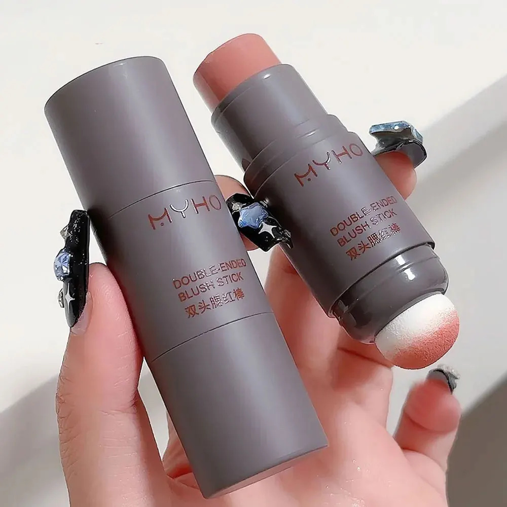 Blush Stick Double-ended Expansive Color Natural Long Lasting Matte Makeup Monochrome Creamy Rouge Blush Stick 250110