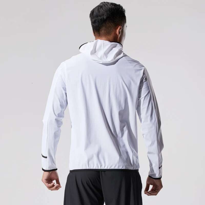 Ddmyoutdoor China Domestic Sports Jacket Men Hooded Solid Color Training Coat Quick Dry Zipper Bodybuilding Outerwear Prints Male Running Sweatshirts