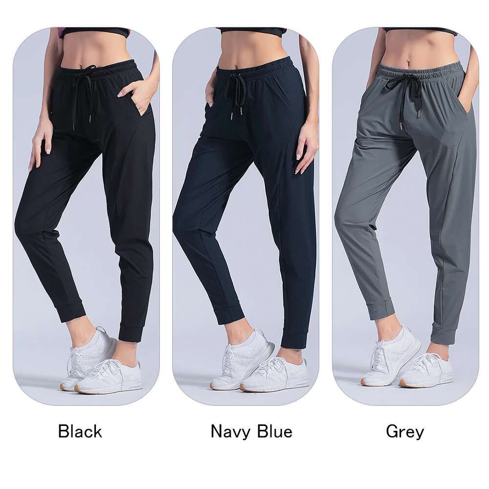 Ddmyoutdoor China Domestic Female Sportswear Trousers Nylon Quick Dry Running Pants Causal Breathable Drawstring Pocket Yoga Joggers Women Sweatpants