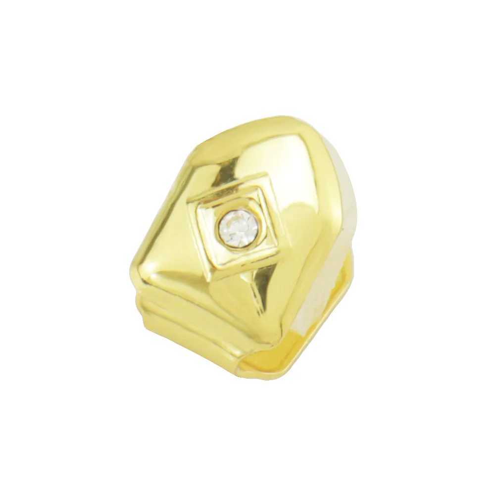 1pc Single Hip Hop Teeth Grillz Gold Plated Dental Grills Rock Tooth Grillz Caps Crystal Teeth Caps Halloween Vampire Tooth GiftXJ250114