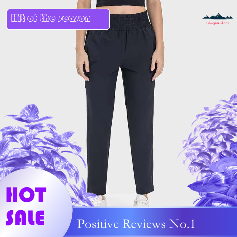 Ddmyoutdoor China Domestic Mermaid Curve Outdoor Hiking Ice Feeg Fabric Yoga Loose Thin Quick Dry Straight Leg Running Sports Pants Women