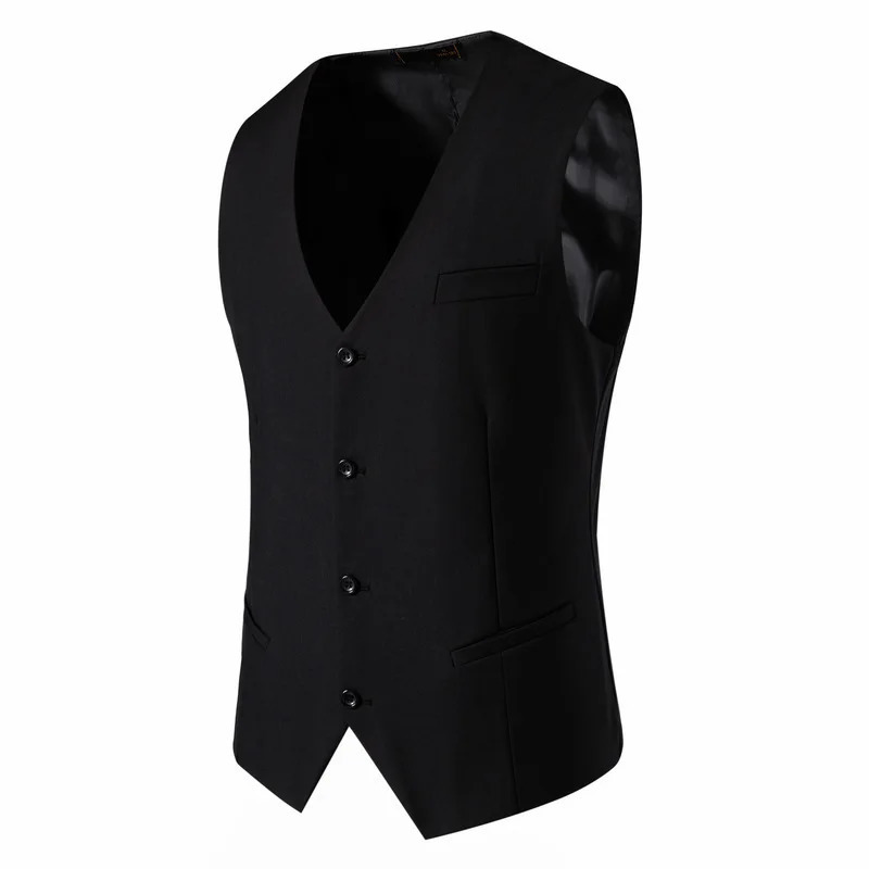 Mens Suit Vests Solid Color VNeck Fashion Slim Fit Sleeveless Wedding Waistcoats Men Smart Casual Formal Dress Vest Plus Size 250114