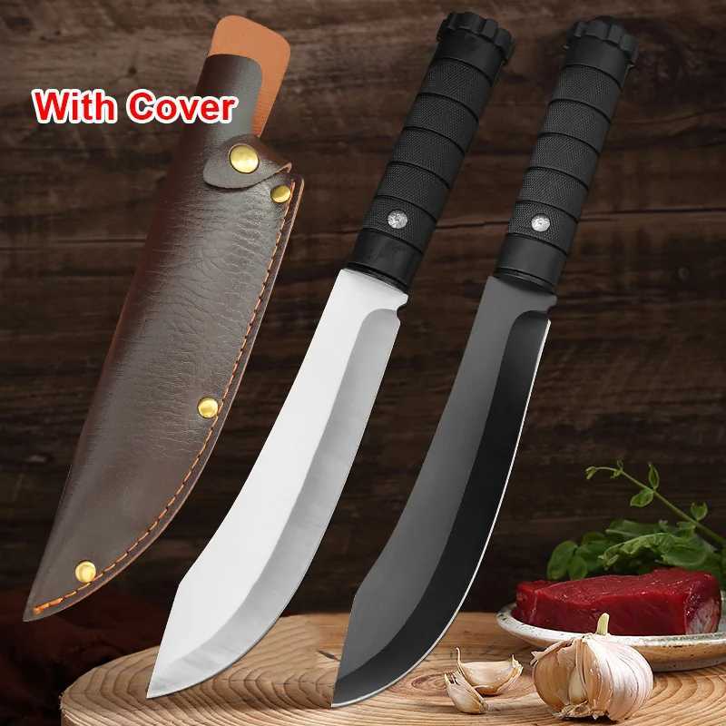 Stainless Steel Kitchen Chef Knife Meat Fish Fruit Vegetable Slicing Bone Chopping Professional Butcher Cleaver Knife with CoverXJ250117