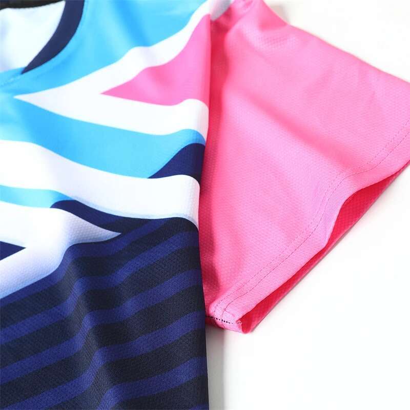 Ddmyoutdoor China Domestic Women Gradient Badminton Custom Quick Dry Team Game Sports Short Sleeves Training Gym Volleyball Golf Ping Pong Shirts