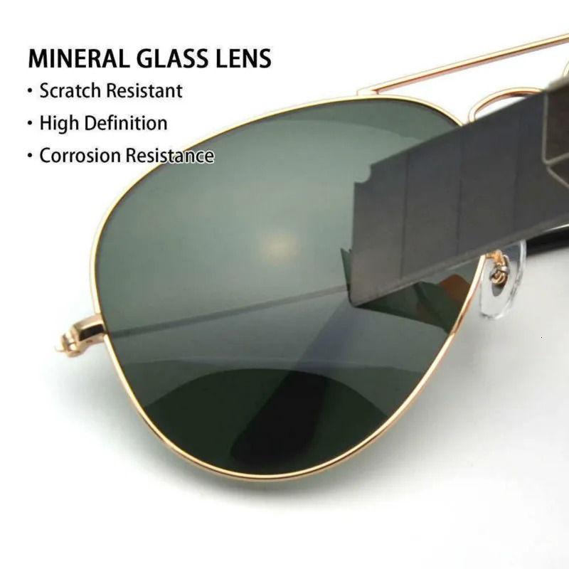 High Quality Sunglasses Men Women Mineral Glass Lens Eyewear UV400 Protection Fashion Eyeglasses Frames 250117