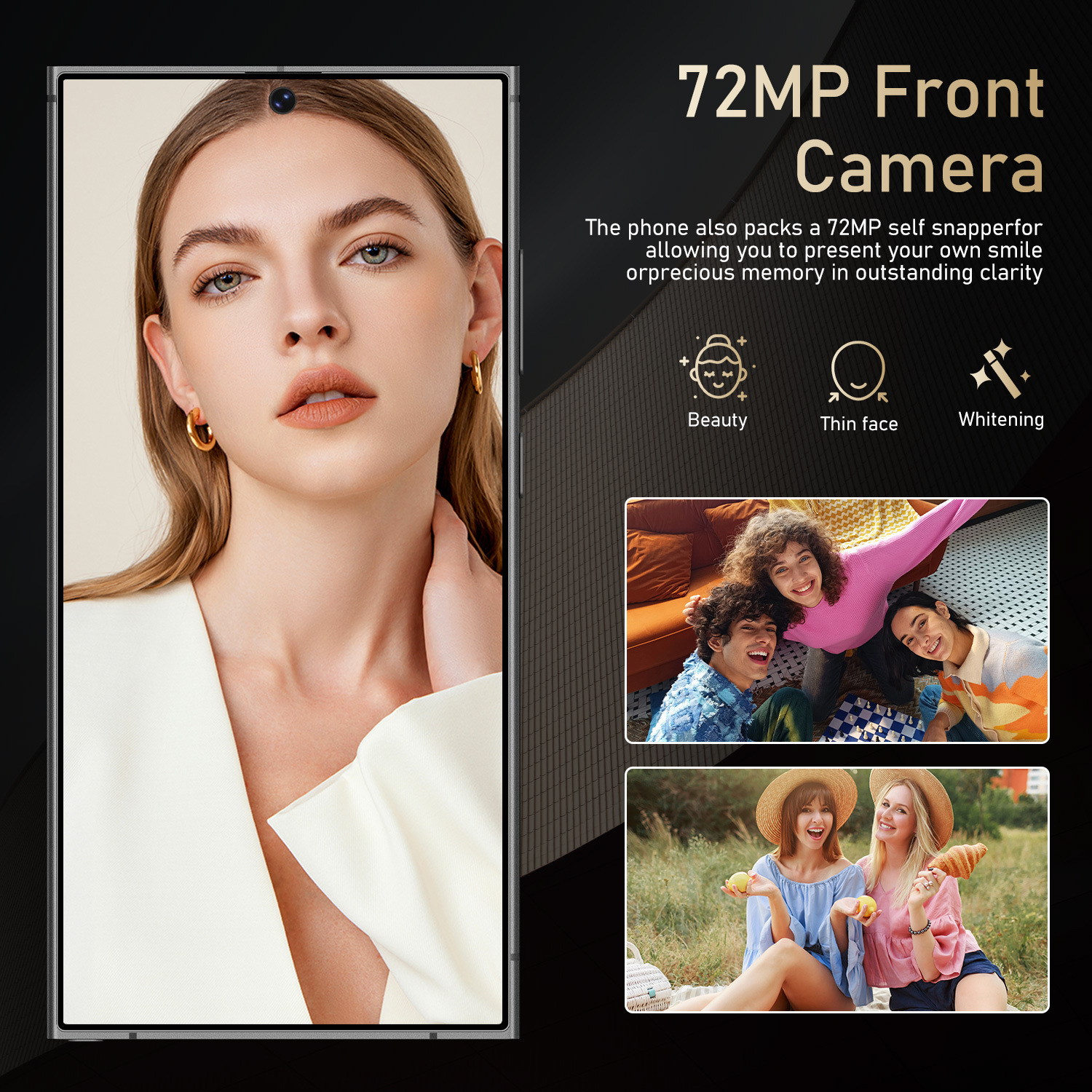 7.3 Inch 5G S25 S24 Ultra Mobile Unlocked Touch Play Screen Smart 13 System s24 Android Smartphone Camera Phone HD Display Face Recognition 1TB