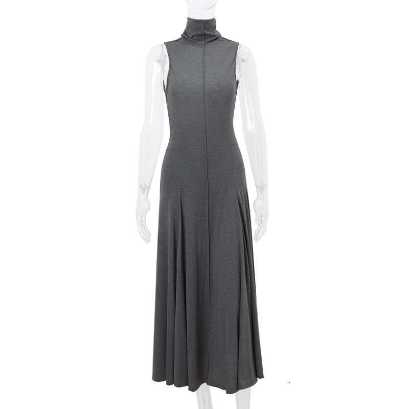 European American 2025 summer product, Yi Mengg, same style as socialite, elegant ful style, stand up collar sleeveless dress, versatile and trendy ne