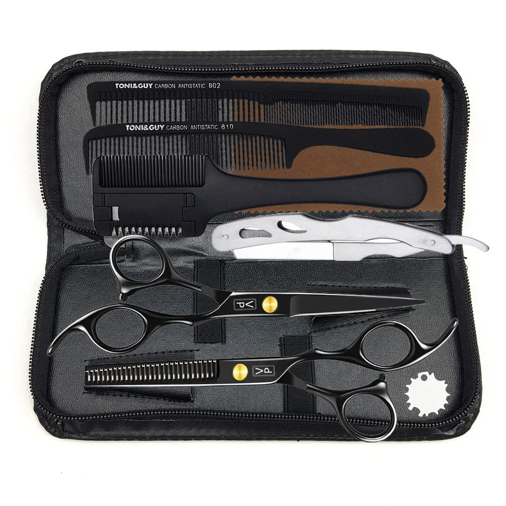 440C Japan Professional Hairdressing Scissors Cutting Thinning Shears Hair Kit Right Hand Barber 250108