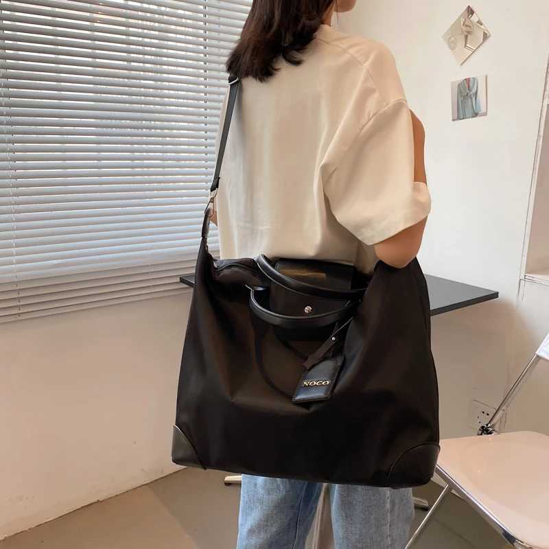New Waterproof Nylon Large Totes for Women Fashion Big Package Shopping Lady Handbag Anti-tear Simple Leisure Woman Shoulder Bag T250118