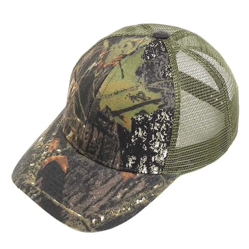 Tactical Army Green Trucker Hat Mens Camo Jung Mesh Cool Baseball AdjustabXJ250116