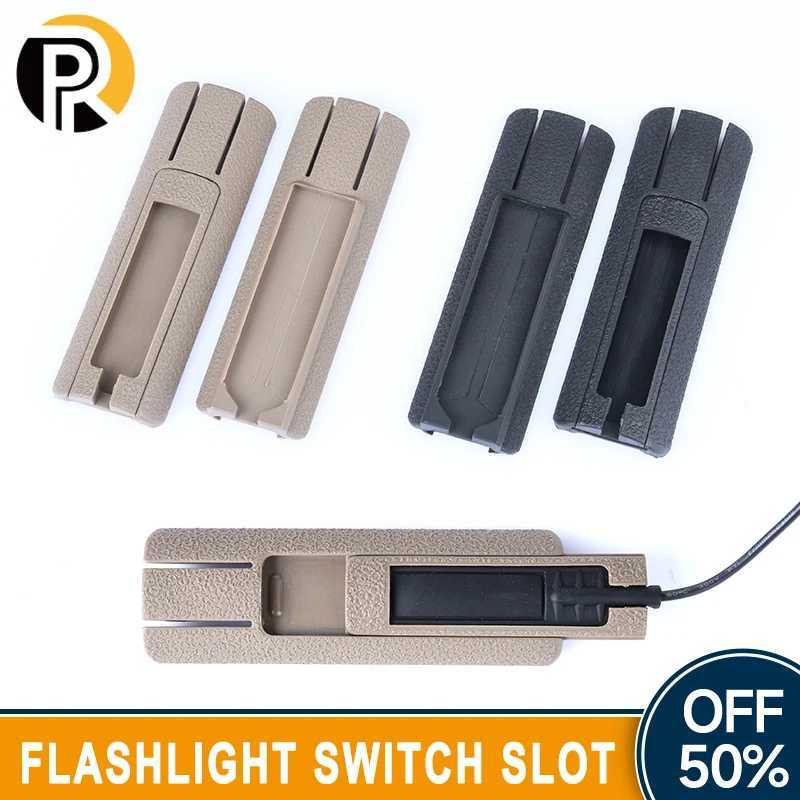 M300 M600 Flashlight PEQ Tactical Remote Switch Mounting Slot Scout Light Pressure Switch Pad Airsoft Accessories Fit 20mm RailW241227