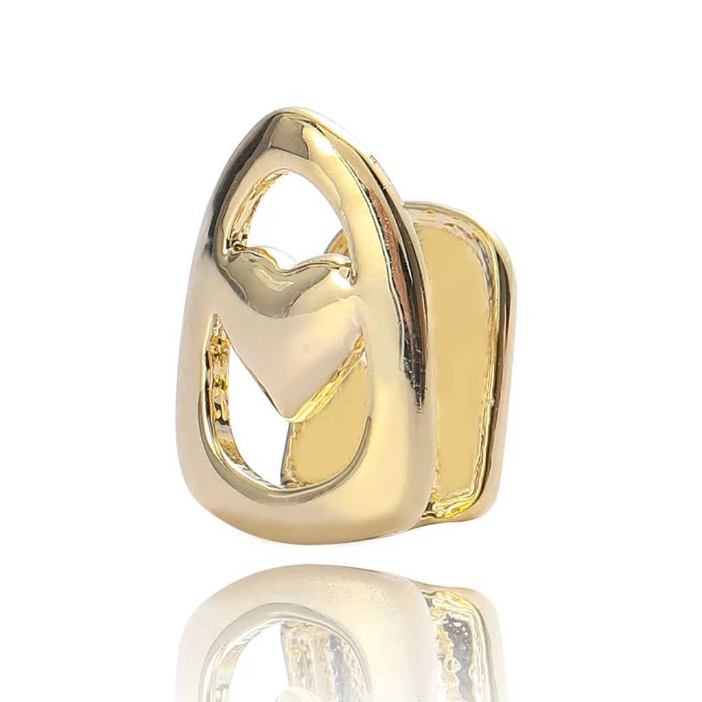 1pc Hip Hop Teeth Grillz Gold Plated Dental Grills Rock Tooth Grillz Caps Crystal Teeth Caps Halloween Vampire ToothXJ250114
