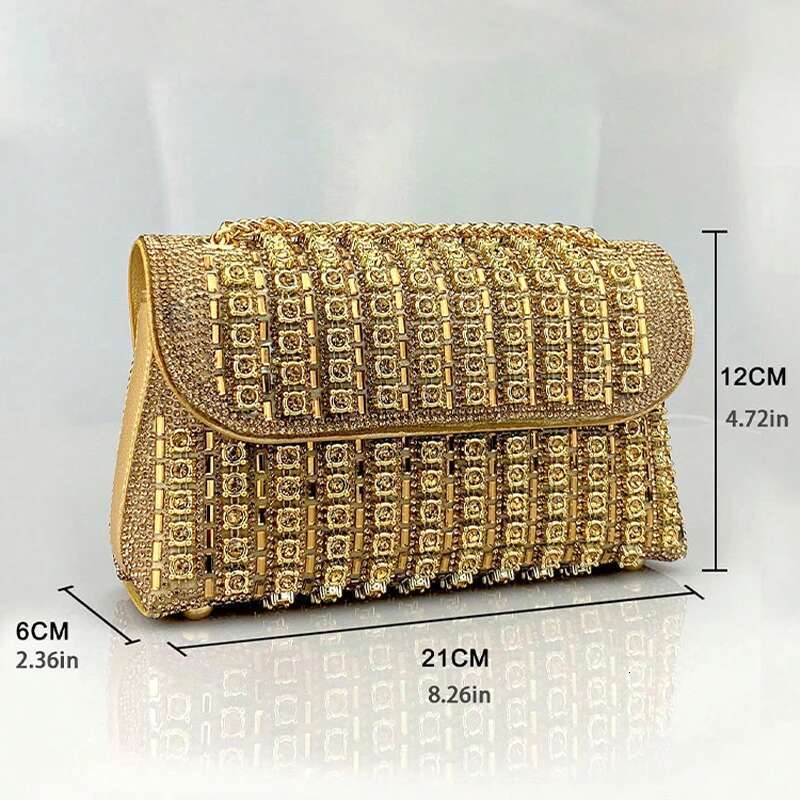 JIOMAY Glamorous Wallets For Designer Bags Dia Shoulder Women Party Portable Messenger Gold Bag