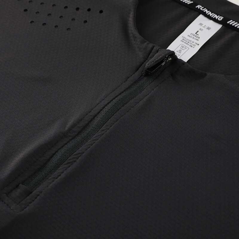 Ddmytiger Ddmytiger China Domestic Fashion Running Shirt Men Breathable Half Zipper O Neck Quick Dry Training Tee Workout Outdoor Reflective Short Sle