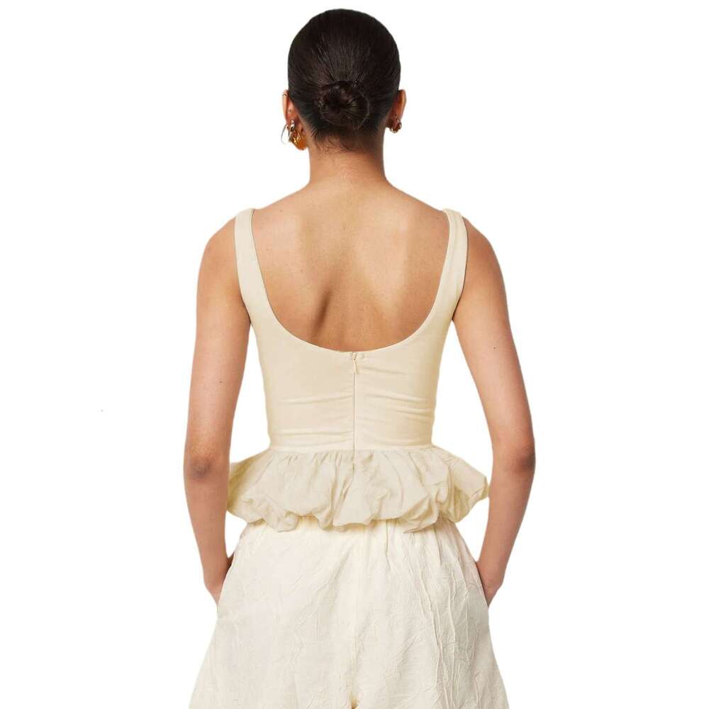 Spring/Summer European and American Women's Hot Selg Splicing T-shirt Tank Top 2025 New Casual Fashion Trendy Clothing