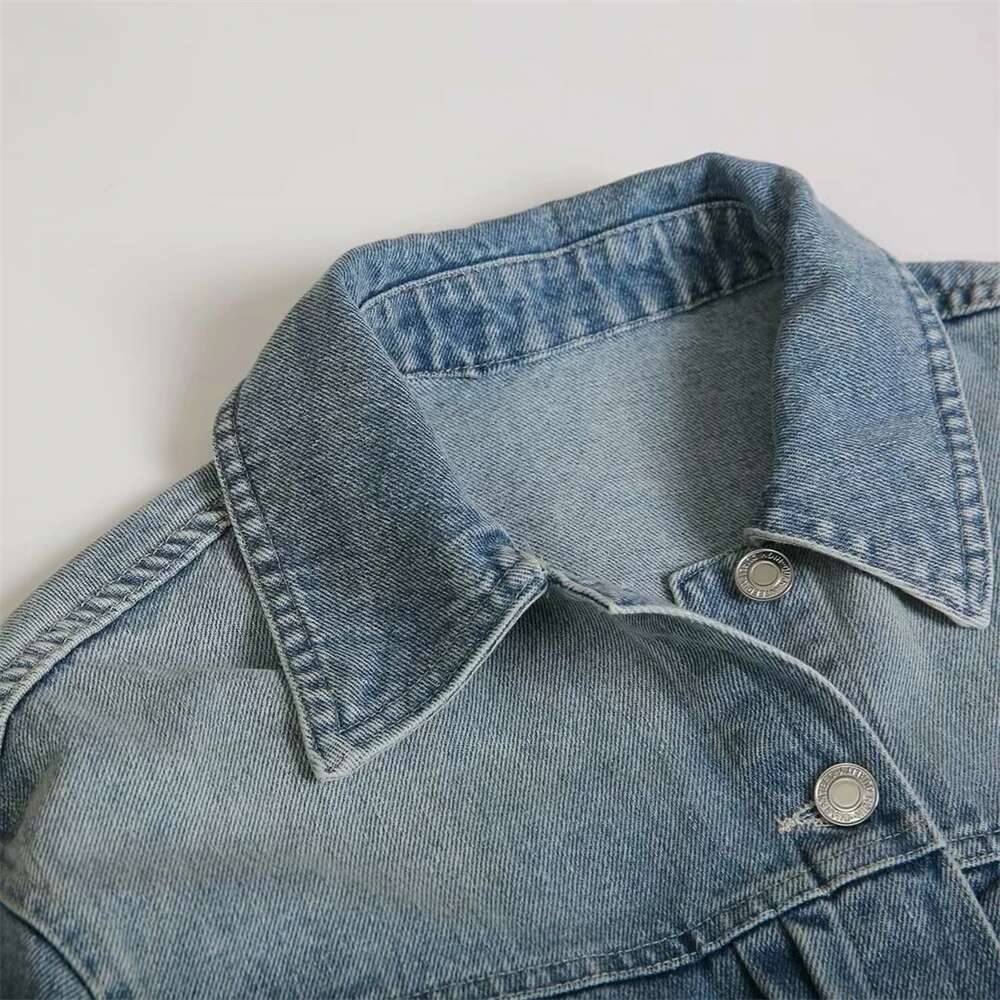 UNIZERA 2024 Autumn New Product Fashion Casual Women's Wear Simple And Versatile Short Denim Jacket Coat Top