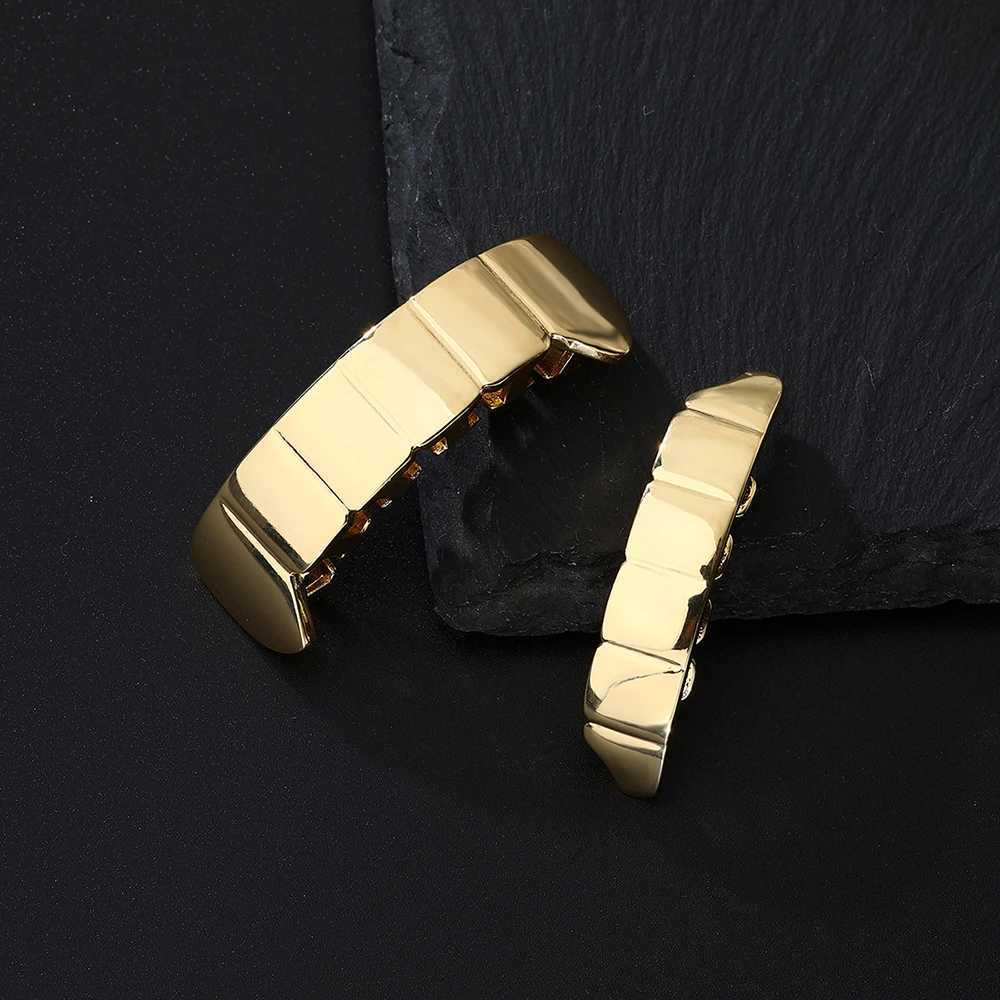 Hip Hop new dental grill set suitable for men women top bottom mouth gold silver Halloween role-playing dental grill detachable jewelryXJ250412