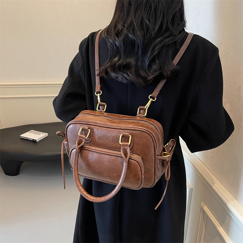 Elegant Female Retro Travel Pack Stylish Dual Purpose Backpack and Carryall for Busy Lives