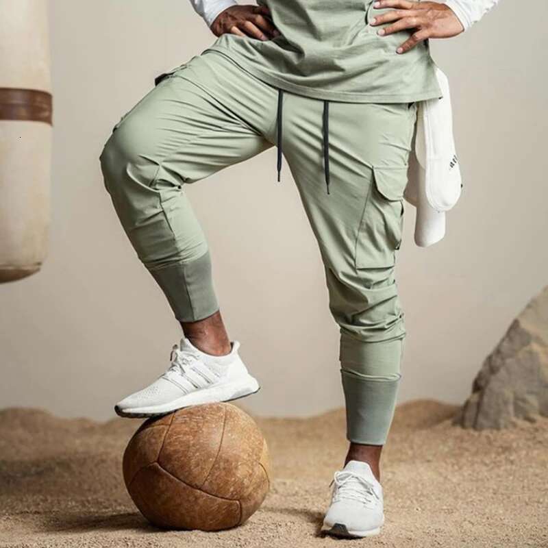 Ddmyoutdoor China Domestic Training Exercise Trousers Mens Sport Running Gym Casual Joggers Pencil Cargo Pants Slim Ice Silk Sweat Trackpants