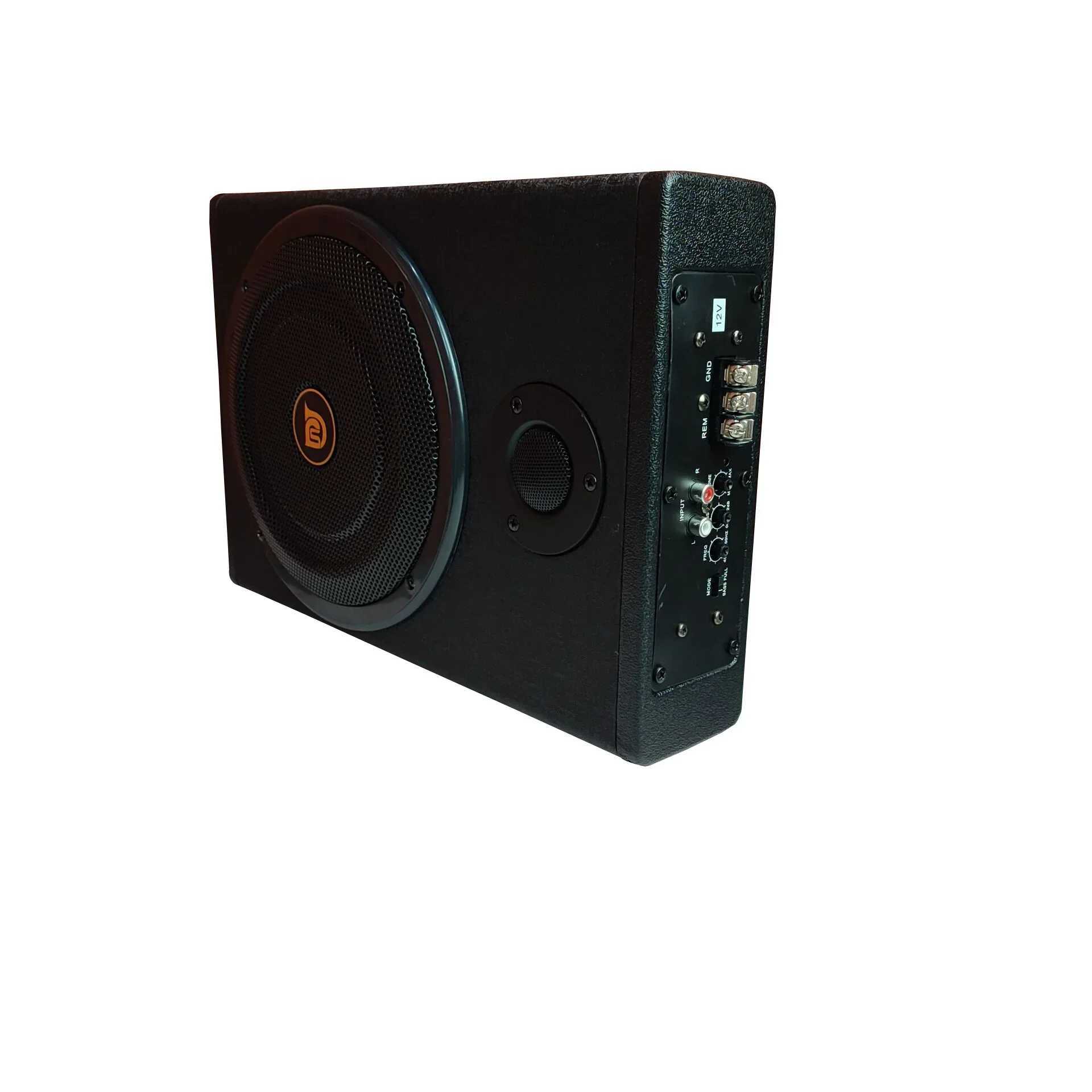 Car Audio High power 12V with high pitched active wooden leather sound system 8-inch car ultra-thin seat subwoofer H250118