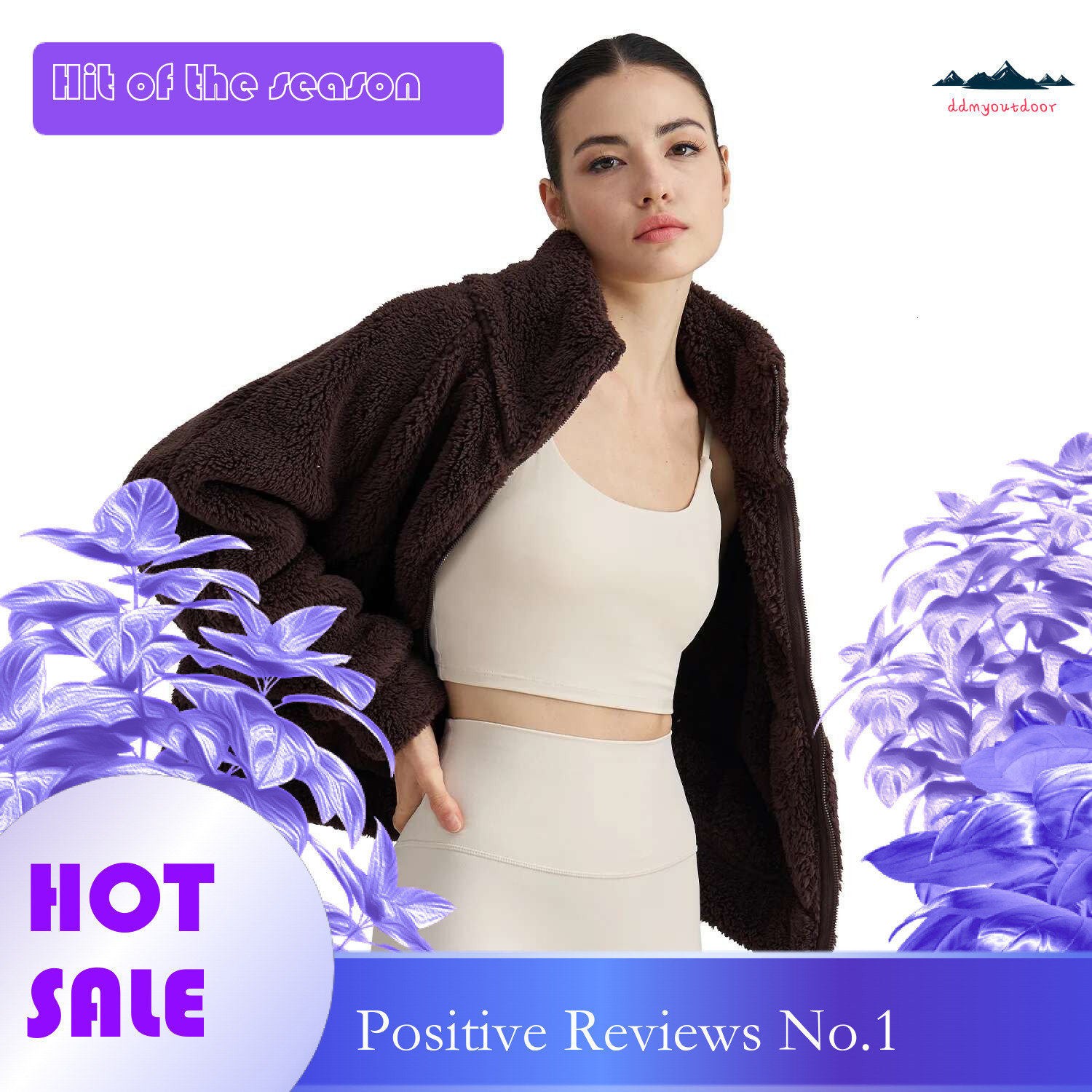 Ddmyoutdoor China Domestic Mermaid Curve Plush Warm Sports Coat Women S Collar Constant Temperature Fiess Loose All Match Autumn And Winter Long Sleev