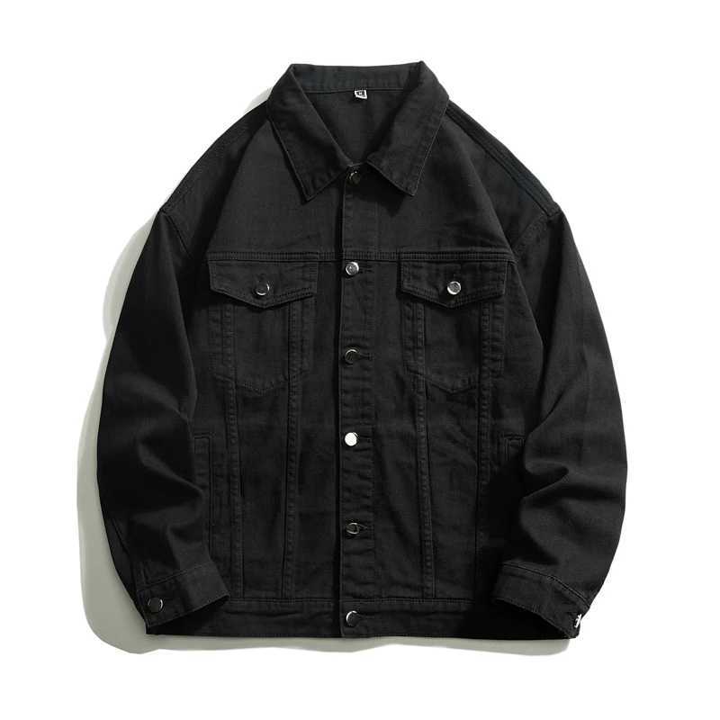 2024 Autumn Mens Oversize White Denim Jacket Fashion Streetwear Cotton Casual Loose High Quality Jean Coats Blue Green Black W250118