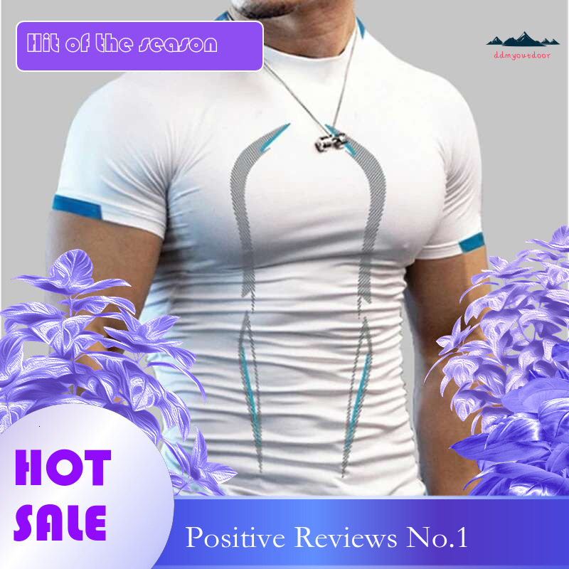 Ddmyoutdoor China Domestic Summer Sport Bodybuilding Top Men Short Sleeve Gym T Quick Dry Compression Fiess Shirt Football Running T Shirt Gymwear