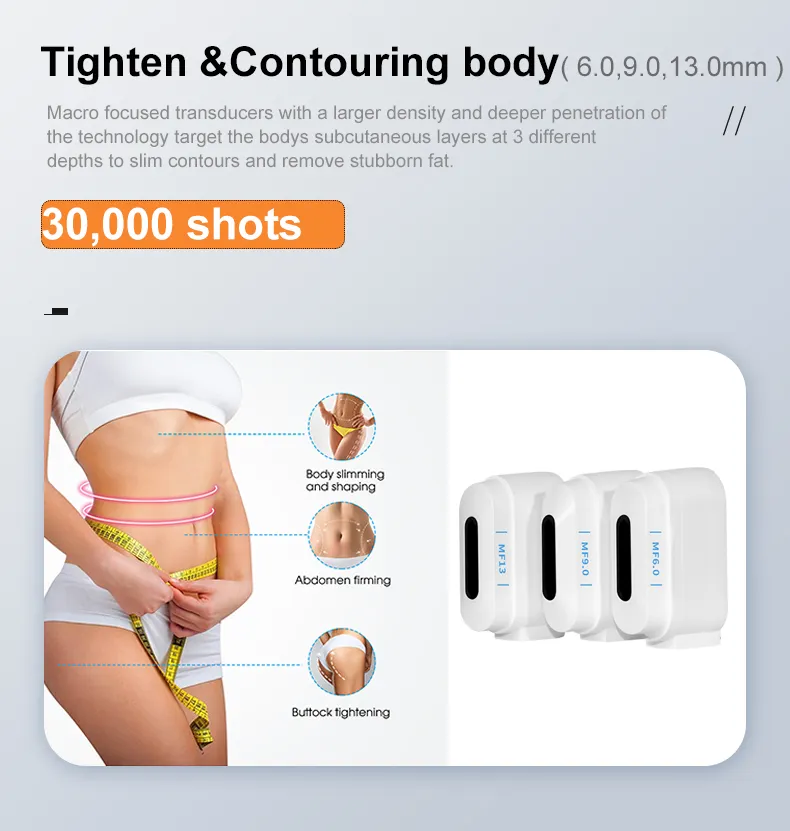 Facial Lifting 7D High Intensity Focused Ultrasound Slimming Machine Hifus 7 D Anti-aging Skin Tightening HIFU 7D Body Shaping