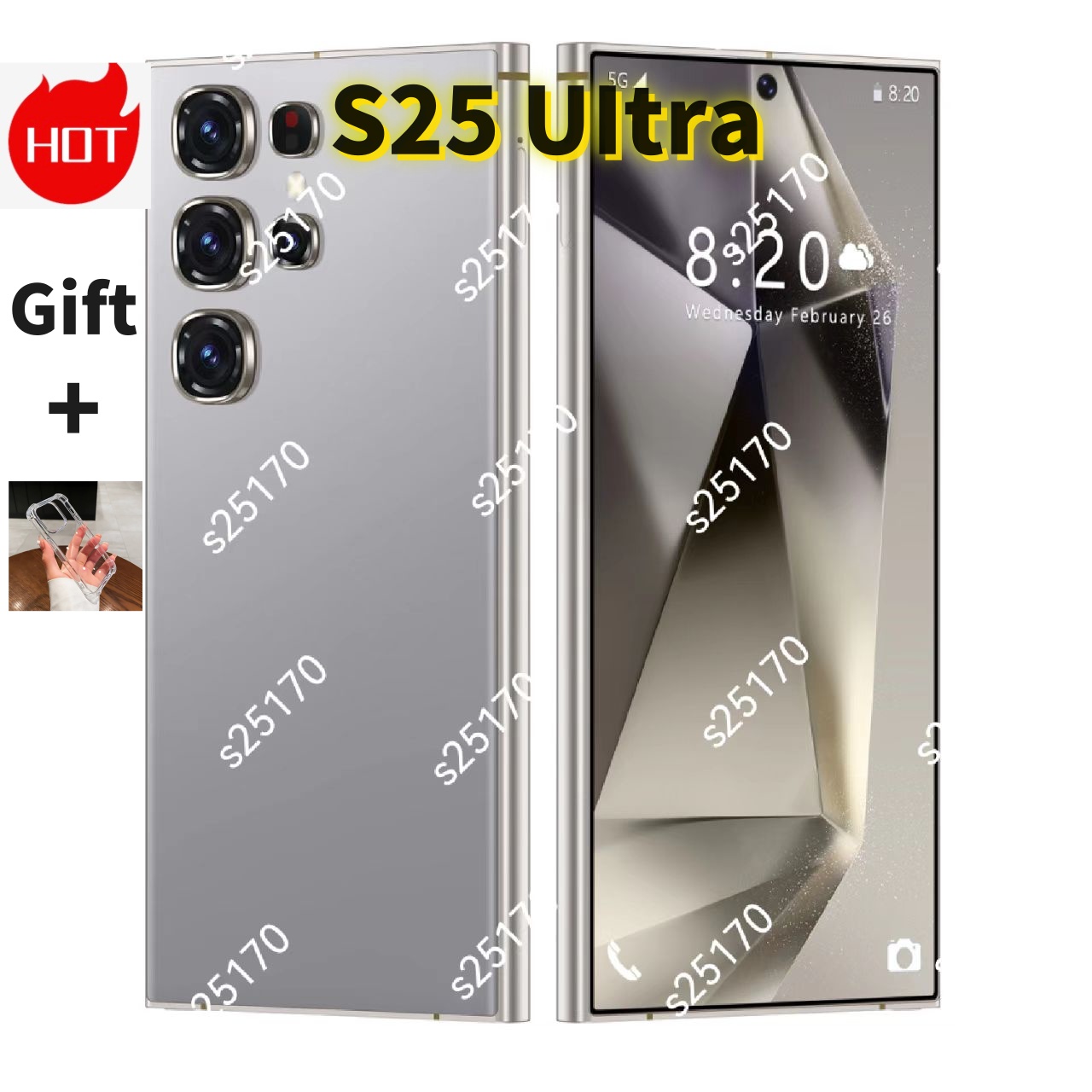 S25 Ultra smartphone débloqué écran AMOLED 6,8 pouces Android 13 appareil photo HD reconnaissance faciale 1 To