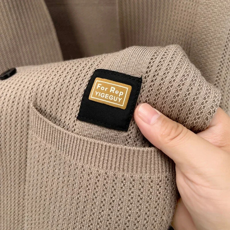 Autumn and Winter High-quality Mens Knitted Cardigan Business Casual Comfortable Multifunctional Jacket 250113