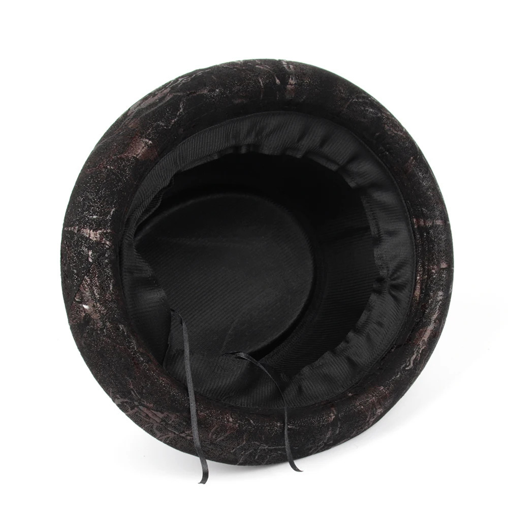 Men Flat Pork Pie Hat Fedora Hat Gentleman For Dad Bowler Church Jazz Sun Hat Big 4Size S M L XL 250108 - view 6