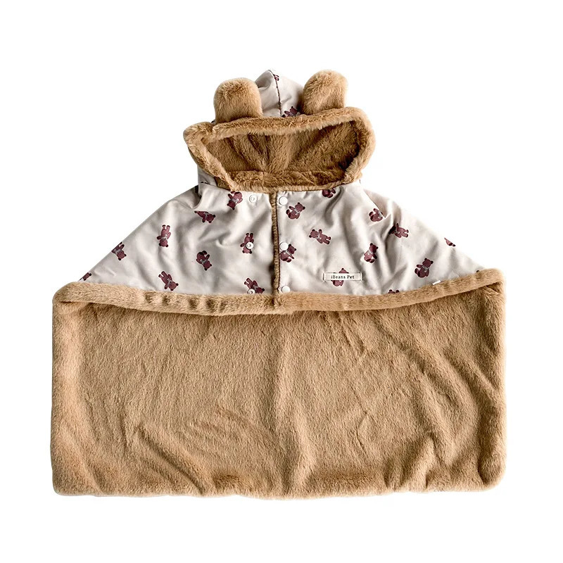 Cute Cartoon Print Pet Cape Blanket Autumn Winter Thick Warm Plush Cushion Comfortable Rabbit Velvet Soft Dog 250115