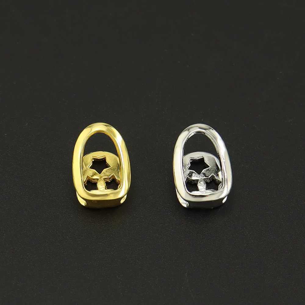 1pc Hip Hop Star Teeth Grillz Gold Plated Dental Grills Rock Tooth Grillz Caps Crystal Teeth Caps Halloween Vampire ToothXJ250114