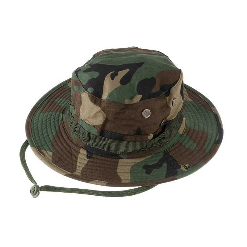 Camouflage Tactical Boonie Hats Cam Climbing Bucket Sniper Hat Men Outdoor Fishing Hiking Sun Protective Boonie sXJ250116