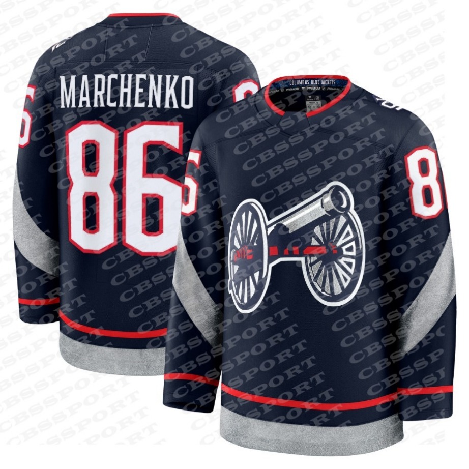 38 Boone Jenner Columbus Blue Jacket 2025 Stadium Series Hockey Jersey Adam Fantilli Johnny Gaudreau Kent Johnson Ivan Provorov Zach Werenski Merzliki