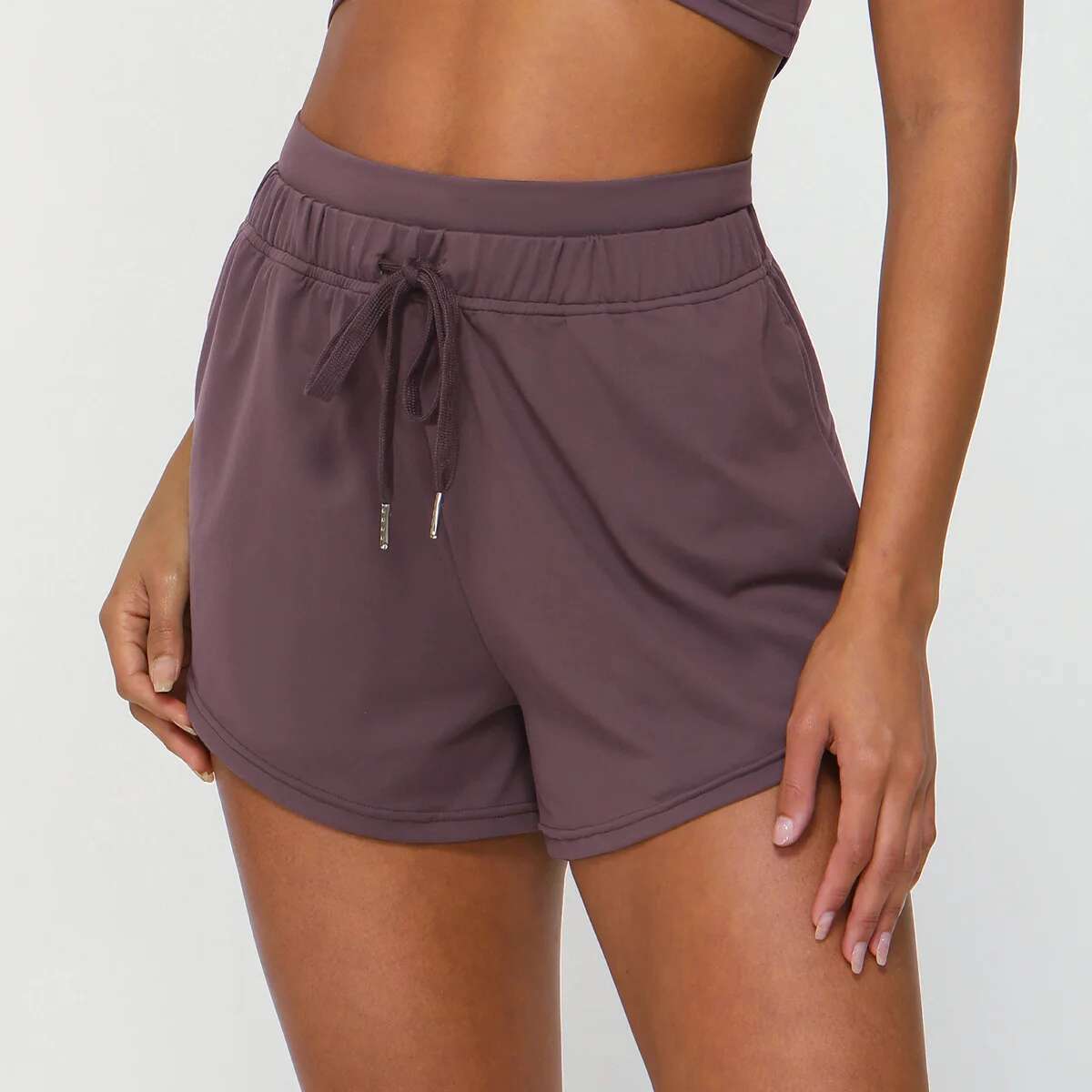 Ddmyoutdoor China Domestic Mermaid Curve Fake Two Piece Drawstring Waist Sports Shorts With Pocket Summer Workout Loose Casual Three Piece Pants For W