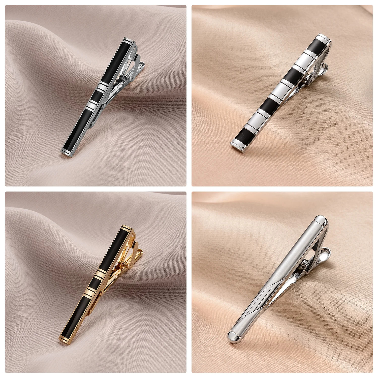 7/8 piece tie clip set with gift box wedding guest gift mens jewelry business mens shirt cufflinks mens gift 250110