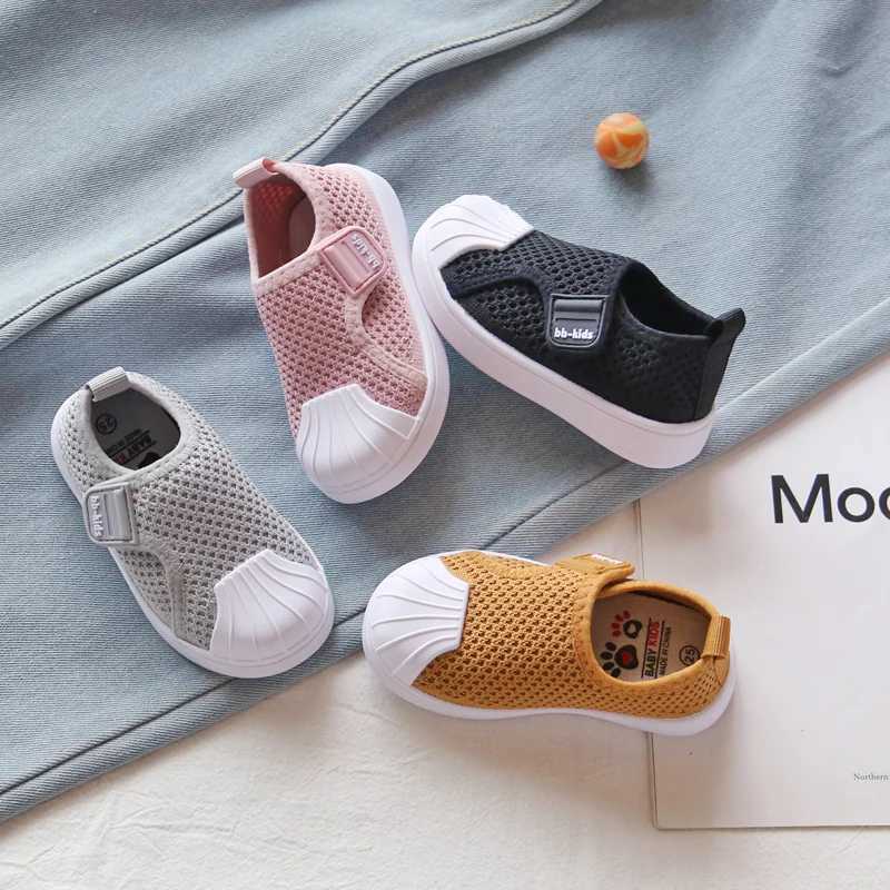 Spring And Autumn Boys And Girls Shoes Non-Slip Soft Bottom Toddler Shoes Breathable Shell-Toe Childrens Flying Knitting ShoesXJ250118