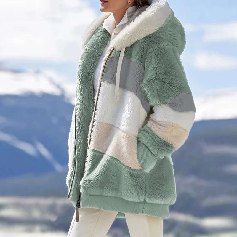 Ddmyoutdoor China Domestic Winter Women S Casual Sport Hooded Windbreaker Faux Fur Coat Zipper Thermal Jacket Plus Size Overcoat Ladies Clothes