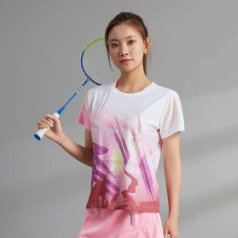 Ddmyoutdoor China Domestic Badminton Jersey New Shirts Outdoor Sports O Neck Table Tennis Shirt Women Running Training Short Sleeves Team Uniform