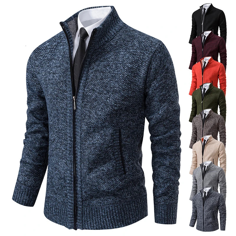 fashion mens knitted sweater cardigan Joker comfortable warm casual coat 250113