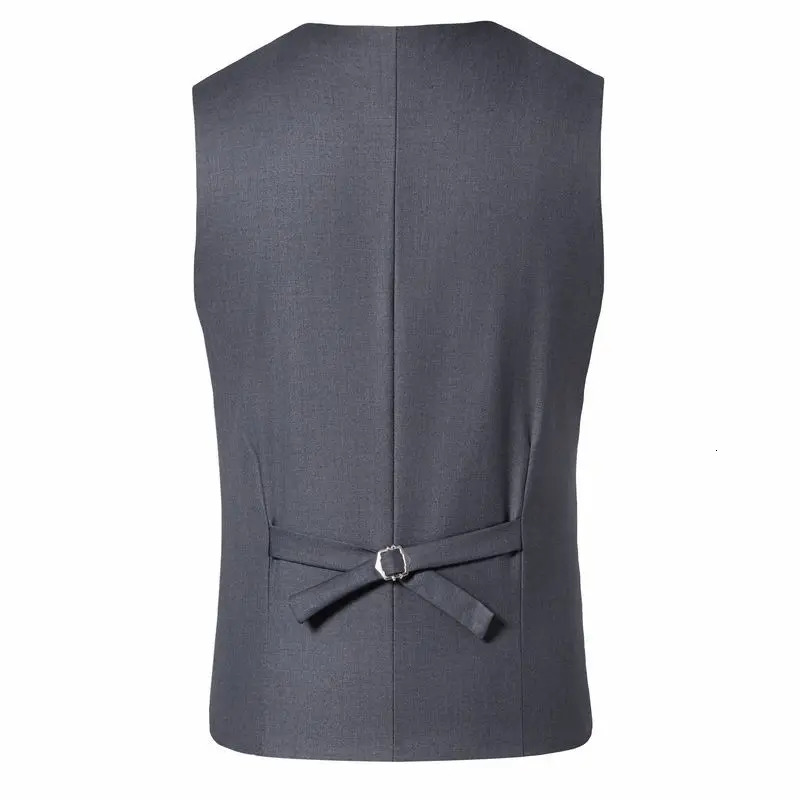 Mens Suit Vests Solid Color VNeck Fashion Slim Fit Sleeveless Wedding Waistcoats Men Smart Casual Formal Dress Vest Plus Size 250114
