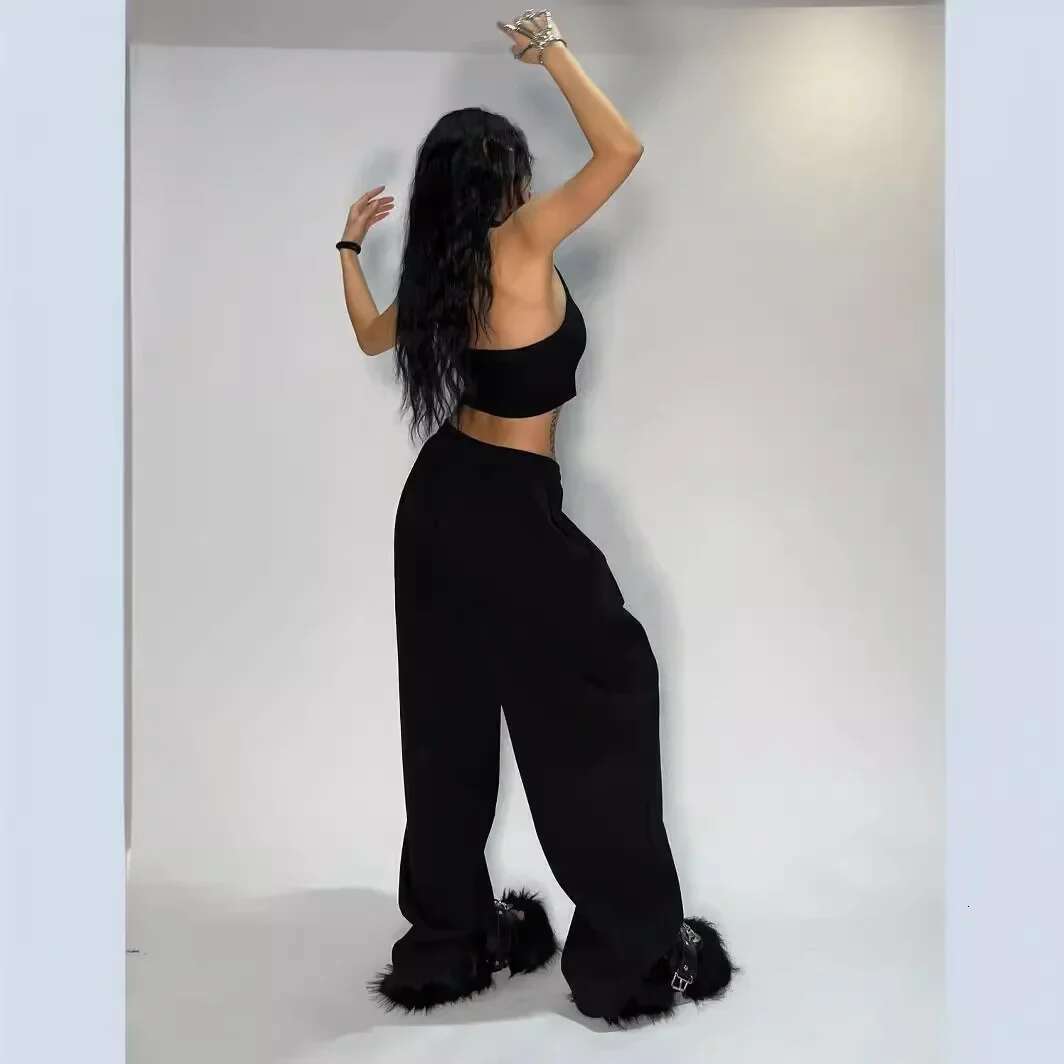 Casual Comfy Grey Sweatpants For Women With Starchy Waist Loose Fit And Parachute Pants