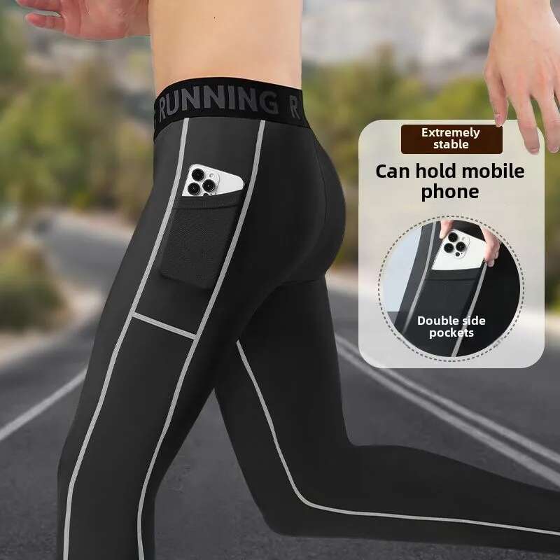 Ddmyoutdoor China Domestic Compression Tights High Elasticity Quick Dry Running Training Pants With Phone Pocket Men S Sweatpants Clothes
