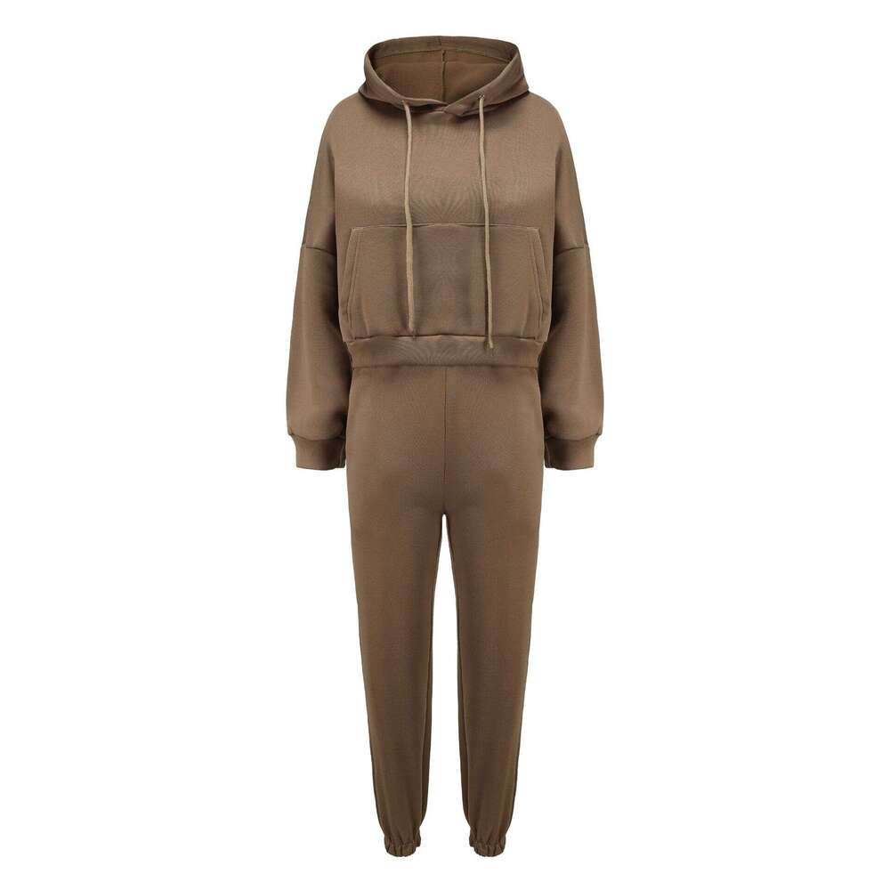 Hot selg European American autumn and winter casual hoodie jacket sports suit women's 2025 temperament versatile new trend clothing ins