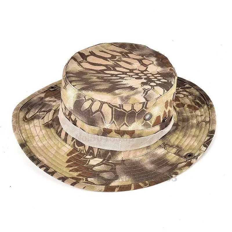 US Army Tactical Boonie Hat Military Men Camo Paintball Airsoft Sniper Bucket s Hunting Fishing Outdoor Sun HatsXJ250116