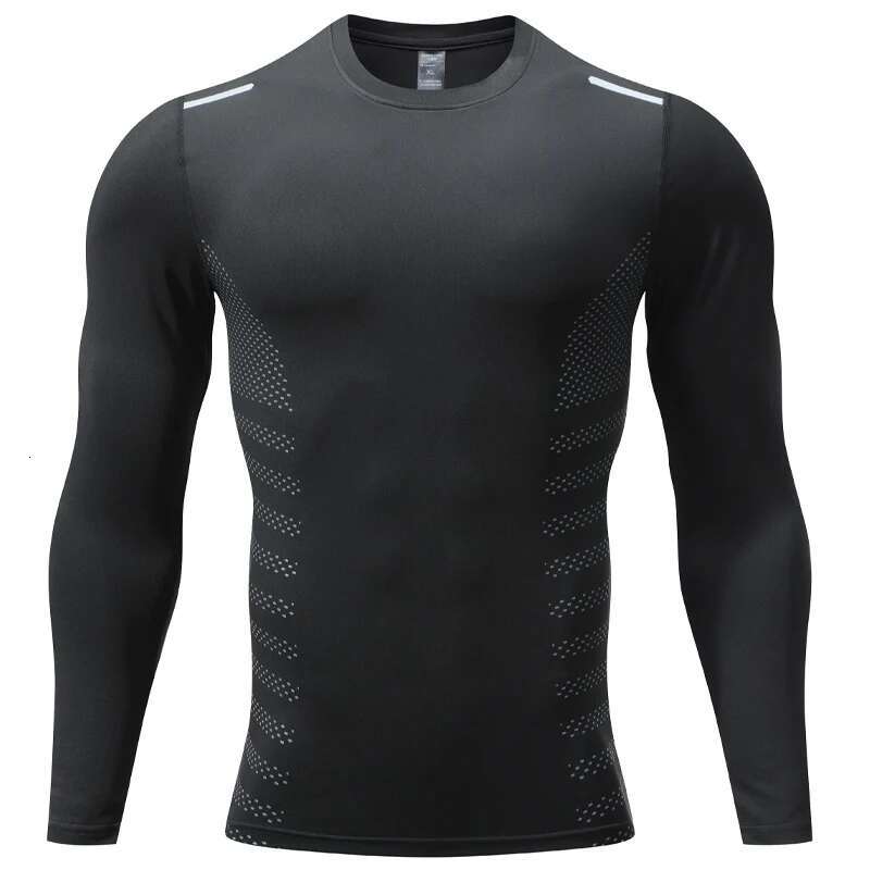 Ddmyoutdoor China Domestic Run Training Long Sleeves Men Bodybuilding Workout Tee Breathable Gym Print Fashion Nylon Compression Shirts