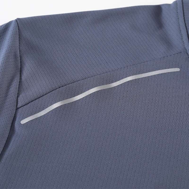 Ddmyoutdoor China Domestic Brand Causal Shirts Fiess Jogging Running O Neck Reflective High Quality Short Sleeves Nylon Bodybuilding Men Fashion Sport