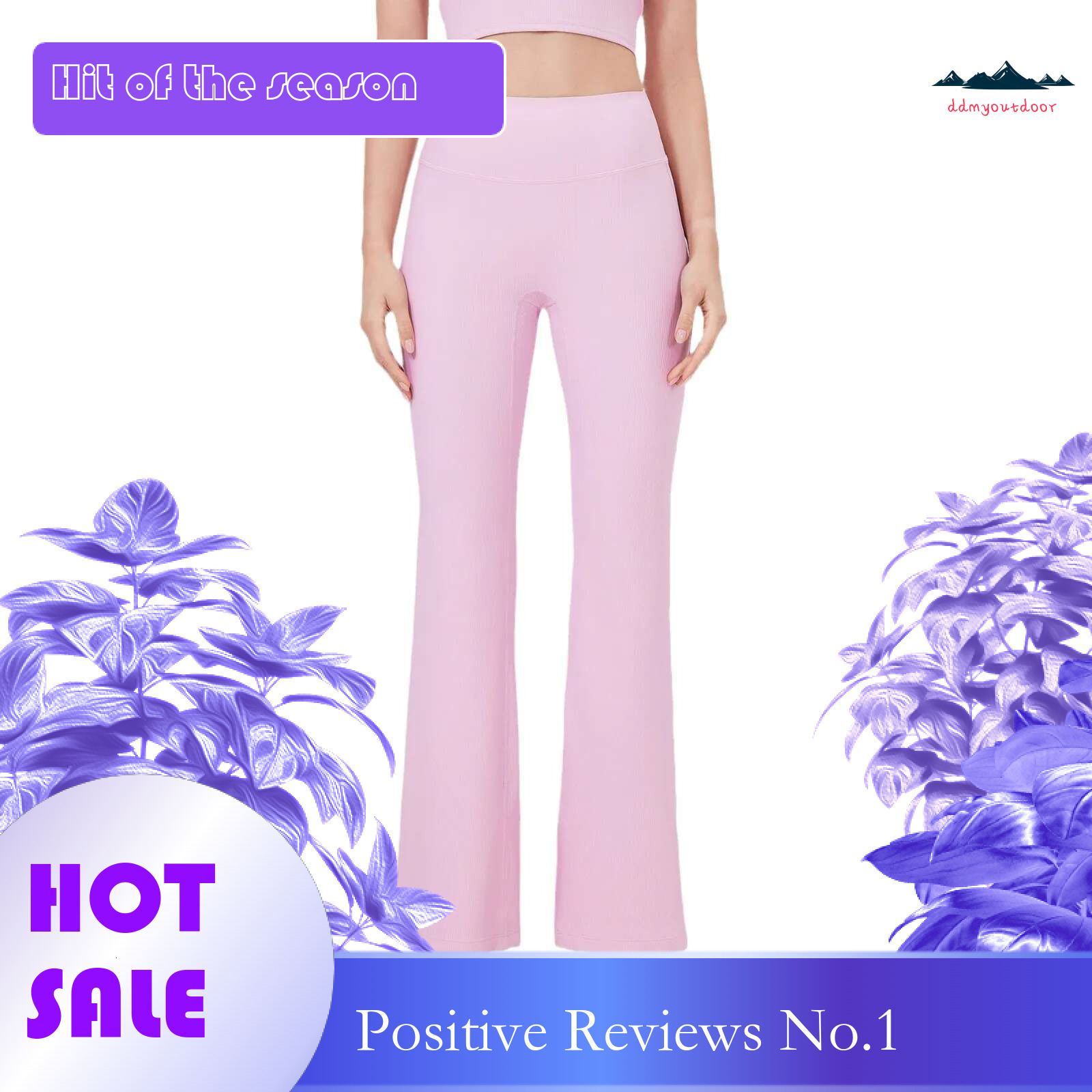 Ddmyoutdoor China Domestic Mermaid Curve Yoga Flared Anti Curg Sports Wide Leg Fiess Pants High Waist Hip Lifting Dancing Micro Pants
