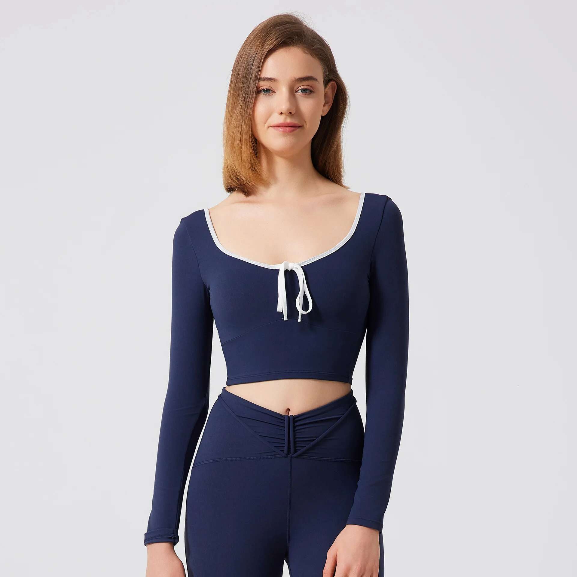 Ddmyoutdoor China Domestic Mermaid Curve Mesh Yoga With Chest Pad Women S Sexy Running Sports T Shirt Long Sleeve Quick Drying Fiess Suit Outer Wear